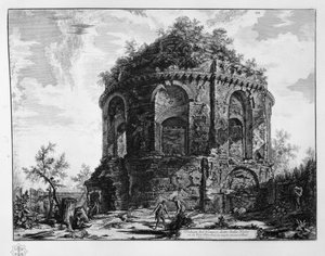 Veduta del Tempio, dit della Tosse sur la Via Tiburtina, à un mile près de Tivoli - Giovanni Battista Piranesi